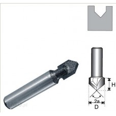 DEDRA Freza de canelat in forma de V, 8 x 25.4 x 25.4 mm